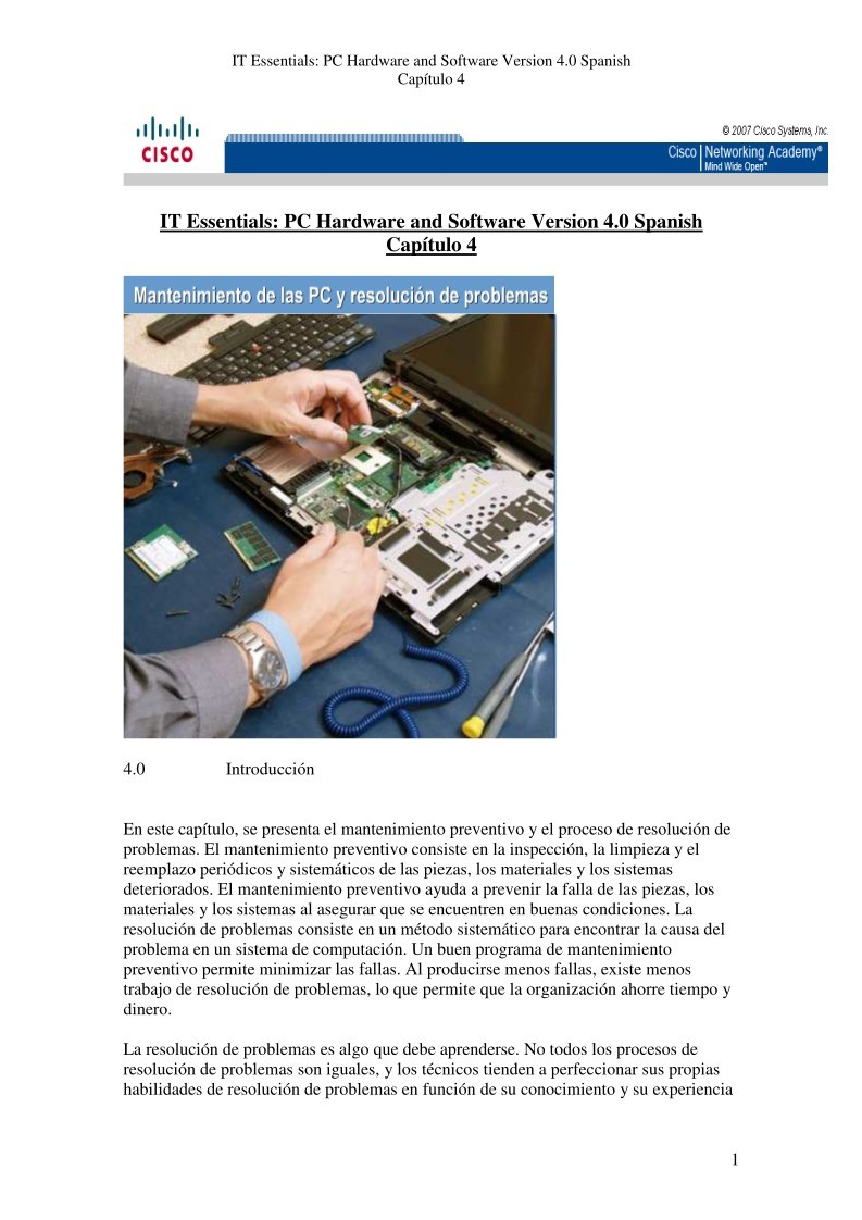 PDF de programación Capitulo 4 PC Hardware and Software Version 4.0